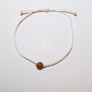 Brown Jasper Intention Bracelet - White